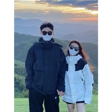 春秋美式三合一冲锋衣外套男秋冬潮牌户外防风登山服情侣机能夹克