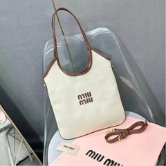 miu家新款慵懒风Tote帆布购物袋大容量hobo单肩托特包斜跨女包包
