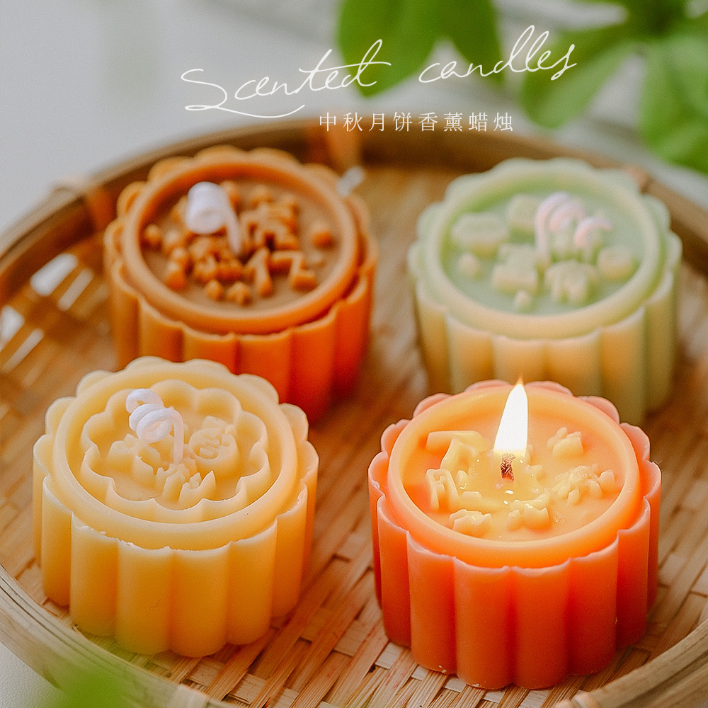 Mid-Autumn Festival mooncake candle aromatherapy gift box wholesale diy creative holiday gift souvenir mooncake aromatherapy candle