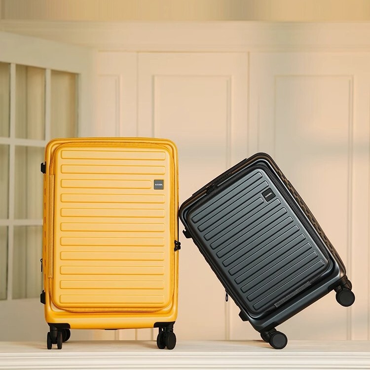 Assoda2025 New Front Opening Expandable Suitcase Women's 20inch Boarding Case Universal Wheel 29 Trolley Case