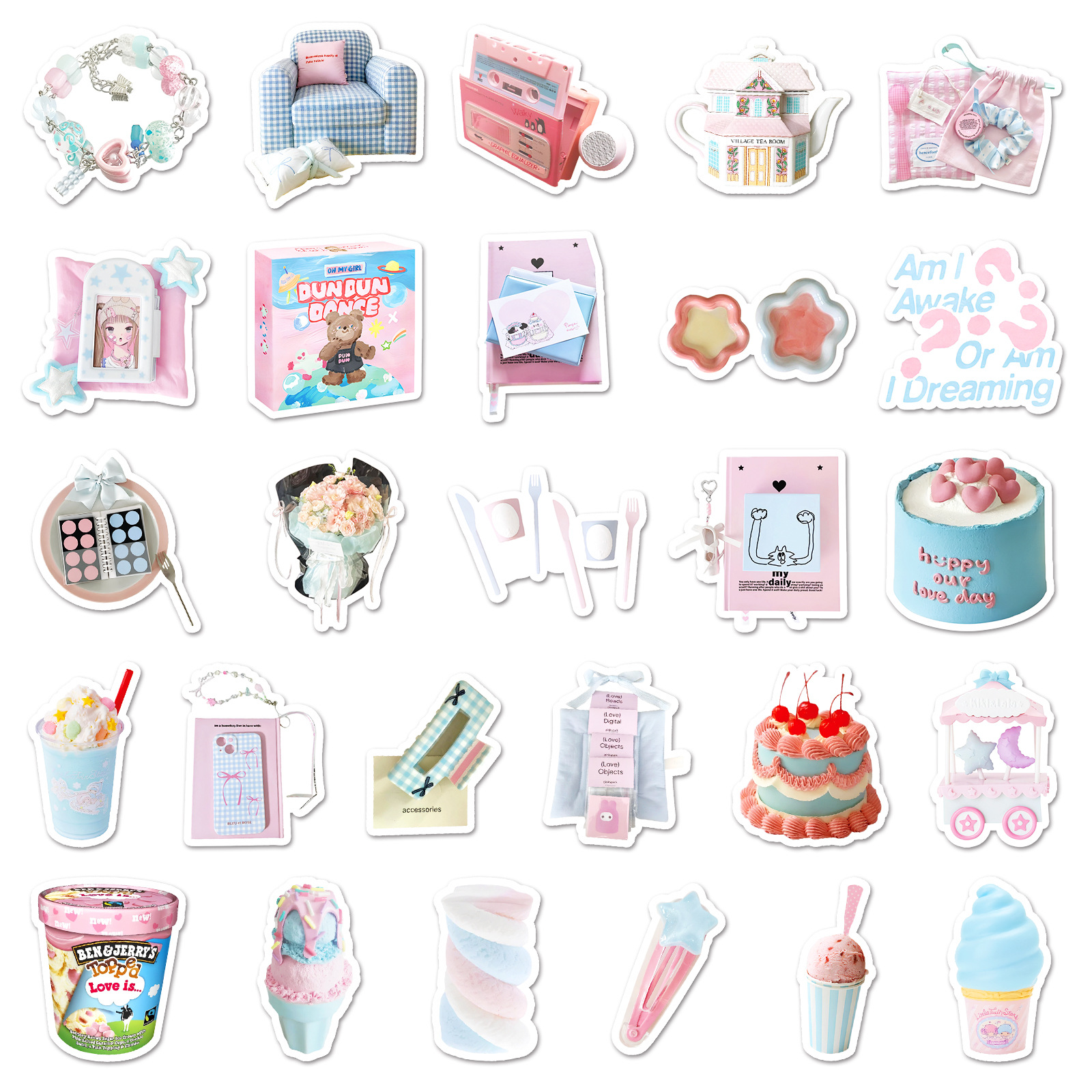 1 Set Quantity 1 Set Pencil School Graduation PVC Self-adhesive Cute Stickers
