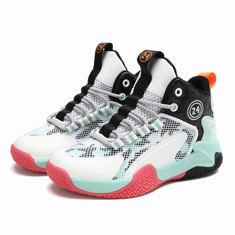 Spring/Autumn Boys' High Top Basketball Shoes Comfortable Breathable Running Casual Shoes For Medium To Large Kids_voghion.com