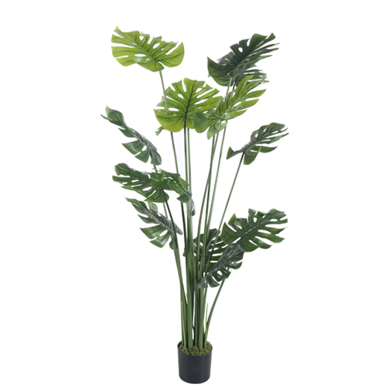 Decoración interior de plantas verdes de simulación de gran tamaño, plátano de bambú, gigantesco, plantas verdes falsas en maceta, paisajismo de plantas de simulación al por mayor image 6