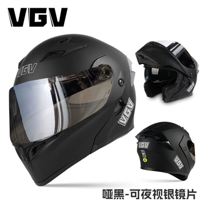 New VGV3C Certified Motorcycle Open-Face | Motosiklet dəbilqələri - m-matte-black-silver-plated-mirror-no-gift-included
