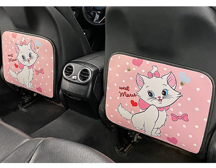 Short pink kitty chair back anti-kick pad children's rear seat protection pad anti-dirty protection pad for car rear wear protection