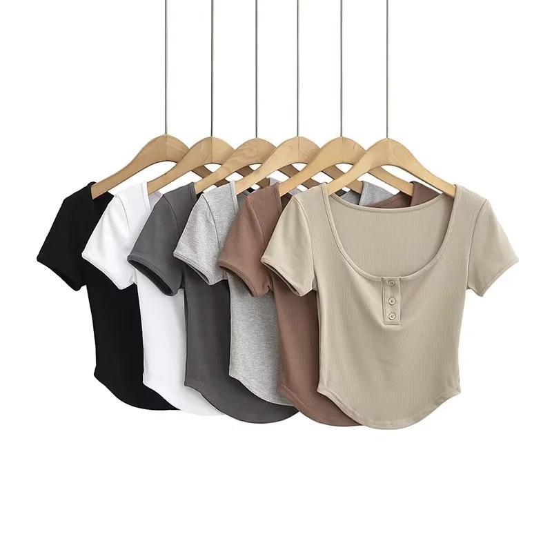 Sexy retro fitted base short sleeve T-shirt
