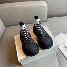 暗黑风高帮厚底老爹鞋女秋冬季小个子百搭系带鞋2025新款真皮