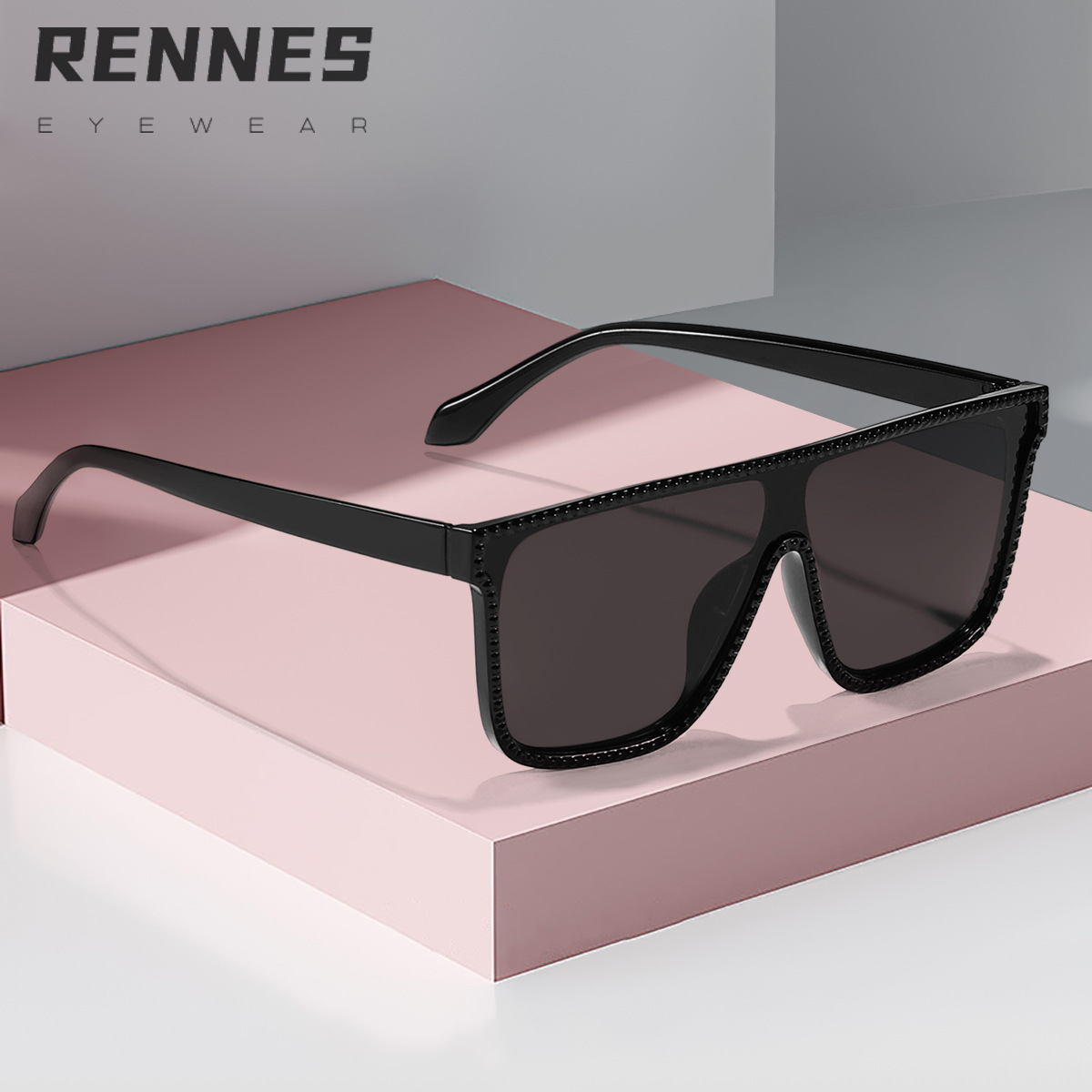 Nuevos hombres y mujeres de la misma parte superior plana elegante marco cara-mirando pequeña moda todo-fósforo gafas de sol al aire libre a prueba de sol gafas de sol