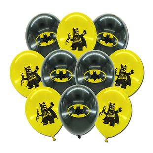 Batman theme 12-inch latex printed balloon cross-border suit balloon superhero birthday decoration balloon