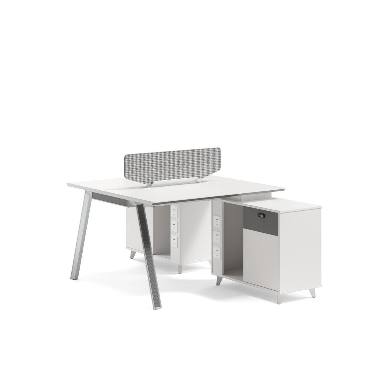 Combinación de escritorio y silla de oficina Personal simple y moderno 6 puestos de trabajo 4 puestos de oficina de personal de la empresa 4 puestos de oficina de personal