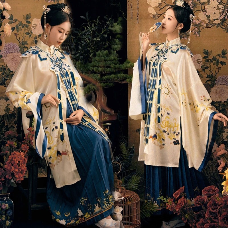 Pregnant Women's New Ming Dynasty Hanfu Photographing Chinese Traditional Suit Photo Studio Classical Ming-made Pregnant Mother Photo Photography Clothing