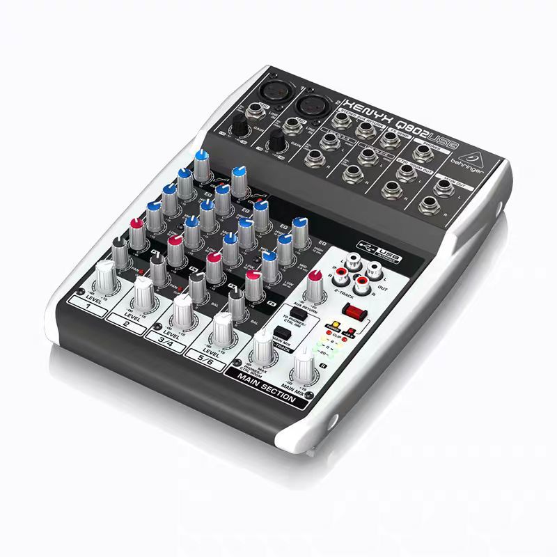 BEHRINGER/BELLINGDA Q802USB 전문 홈 6 채널 미니 믹서 사운드 카드 녹음 스튜디오 휴대 전화
