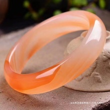 汐浆正品2025新款天然冰种玉手镯玛瑙镯巴西红玛瑙白玛瑙玉髓镯子