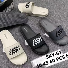 スケッチャーの新型男性靴の軽質スリッパのマジックテープの一枚式の外は軽質で耐摩耗性があります。