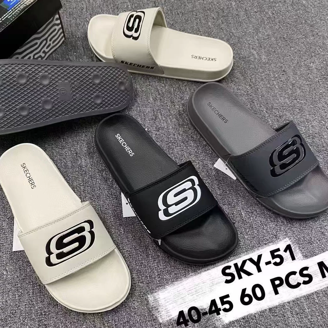 Skecher новая мужская обувь легкие шлепанцы липучки один кусок наружной одежды легкий износостойкий удобный мужской буксир