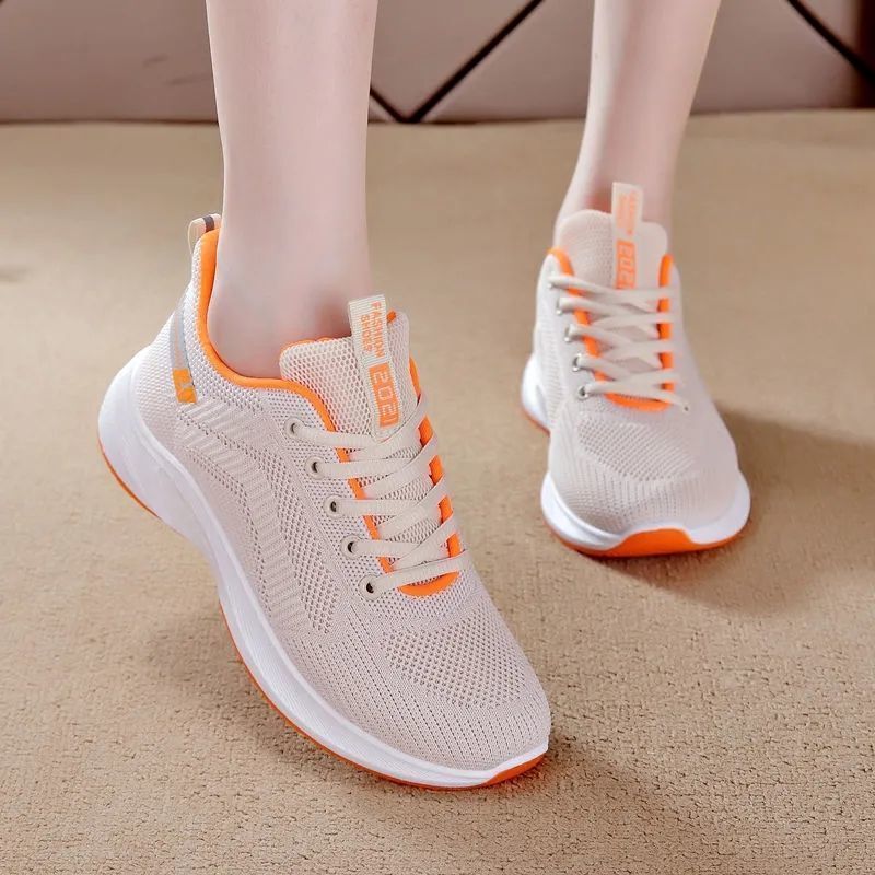 Spring and Autumn New Fashion All-match sneaker Mother Shoes Running Breathable Soft Sole Non-slip Women's Shoes Mesh Surface Trendy Mesh Shoes Spring and Autumn New Fashion All-match sneaker Mother Shoes Running Breathable Soft Sole Non-slip Women's Shoes Mesh Surface Trendy Mesh Shoes