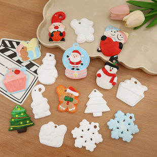 Cross-Border New Product Christmas Gift DIY Plaster Doll Refrigerator Magnet Gift Box Hand-Painted Graffiti Wholesale