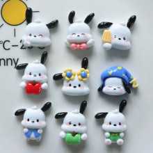 亮面小狗DIY树脂饰品配件批发直播新款 冰箱贴儿童发夹材料南4