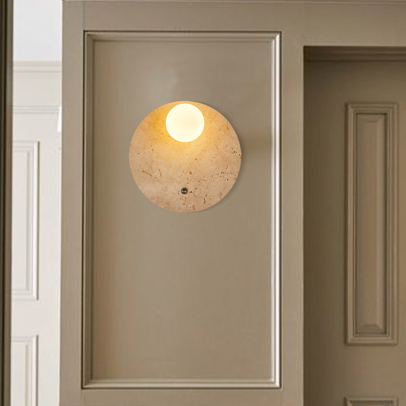 Cream viento sala de estar agujero chino pared de piedra escalera lámpara de pared lámpara de cabecera amarilla lámpara de cabecera lámpara de pared balcón lámpara de pared pasillo lámpara de pared europea