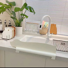 韩国厨房防水挡板防溅水池洗手台挡水板水槽硅胶隔水板