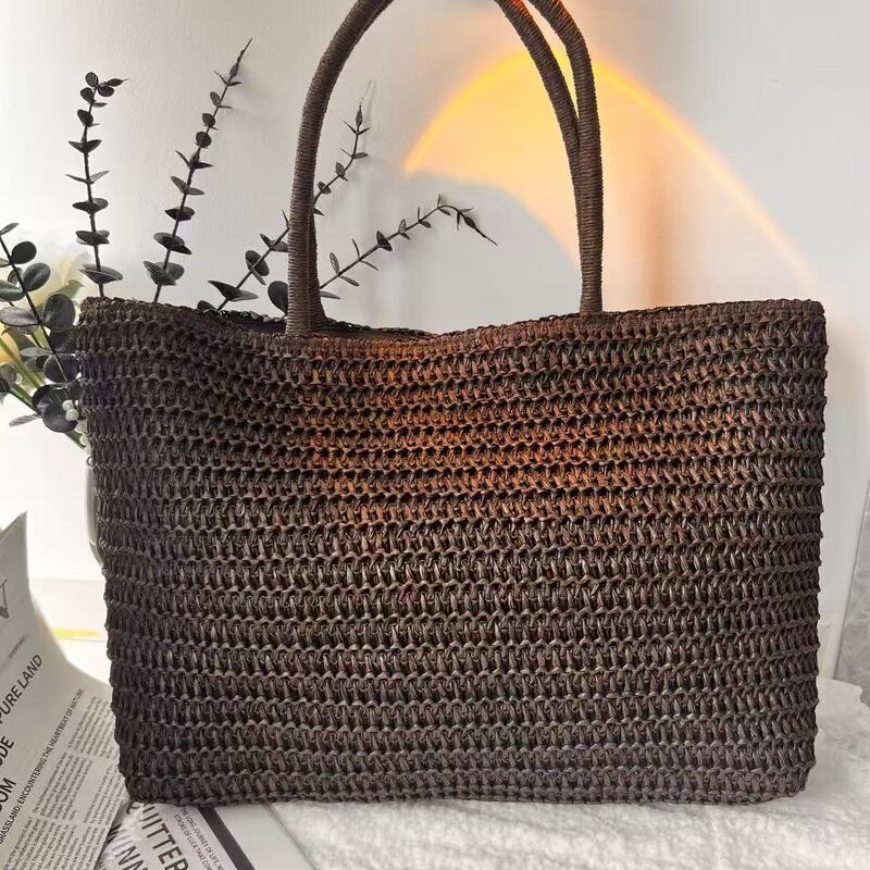 Commuting Large-Capacity Straw Woven Bag for Women, Summer Large-Capacity Tote Bag, French Style Lazy Style Shoulder Bag, Handbag Commuting Large-Capacity Straw Woven Bag for Women, Summer Large-Capacity Tote Bag, French Style Lazy Style Shoulder Bag, Handbag