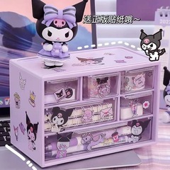 新しい収納ボックステーブルの上の六宮アクセサリー収納ボックス学生寮引き出し式リビングルームの特別な小型収納ボックス