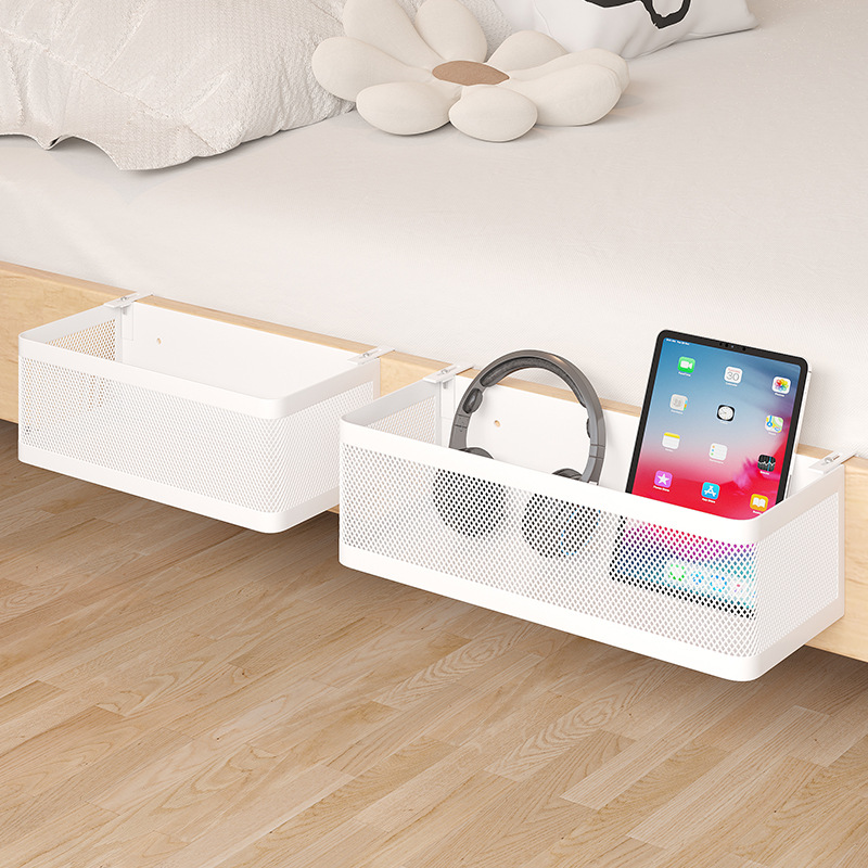 家用床头置物架挂篮子好物宿舍床边床上收纳神器卧室悬挂式挂筐盒