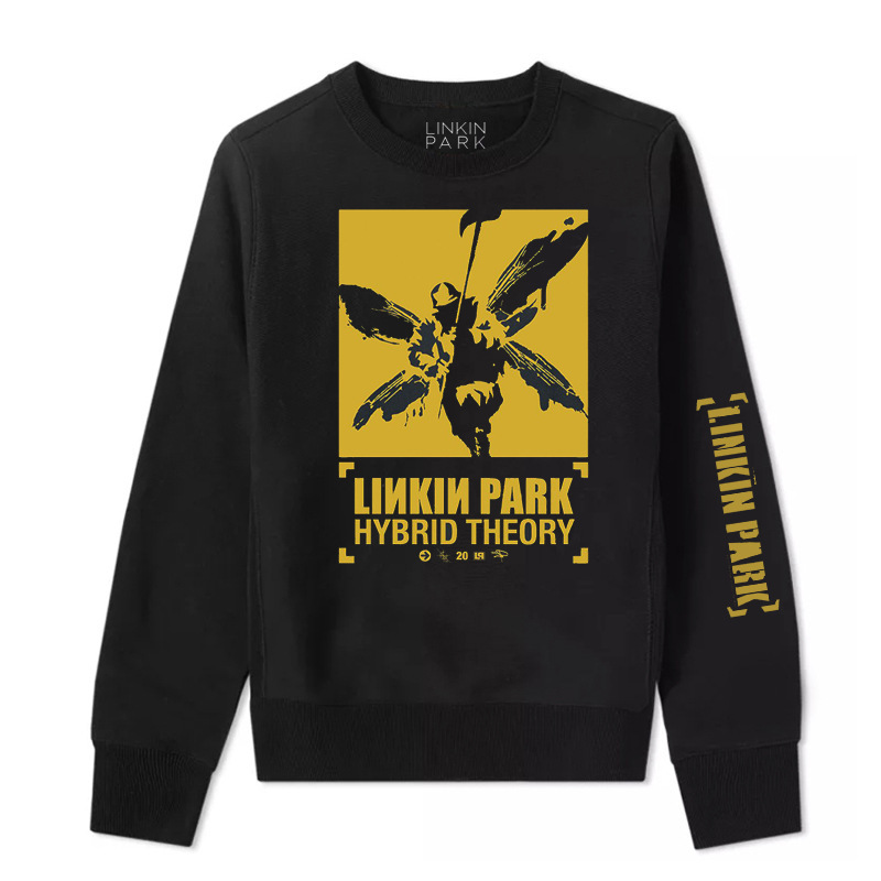 Autumn and Winter Punk Rock Linkin Park Linkin Album Hip Hop Trendy Brand Men's Loose Crewneck Sweater