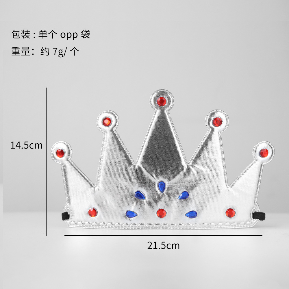 King Crown Halloween Kids Cumpleaños Decoración accesorios tela dorada suave sombreros tocadillos suministros de fiesta al por mayor