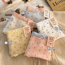 10A婴儿棉少女纯棉内裤碎花纯棉档可爱日系中腰少女士学生三角裤