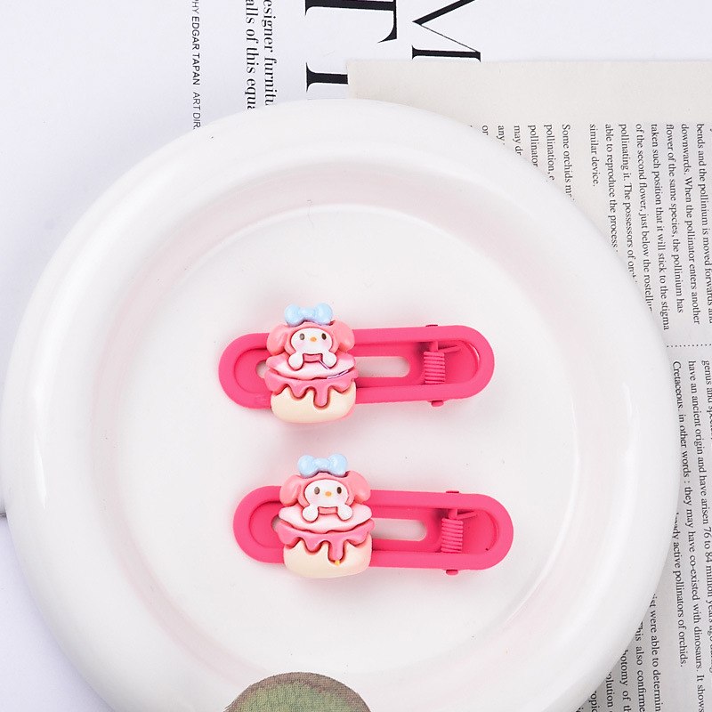 Primavera nueva historieta Sanrio oval metal horquilla linda chica dulce lado Bangs hairpin tocado