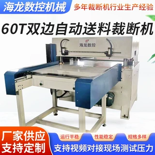 可定制60T吸音棉皮革下料机海绵珍珠棉双边自动送料四柱裁断机