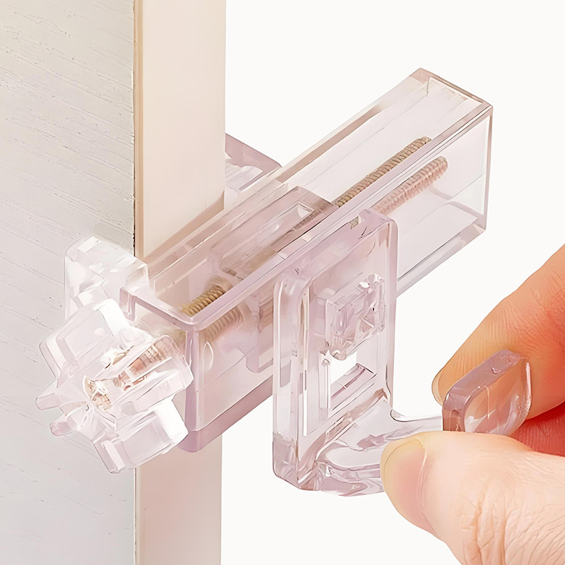 Horizontal and Vertical Dual-Purpose Detachable Transparent Hook, Screw Rotation, Multi-Level Adjustment, Universal for Kitchen, Bathroom, Living Room and Balcony