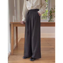 【简约通勤西裤 3色】歌铭阔腿直筒休闲裤女装夏季新款长裤N740B