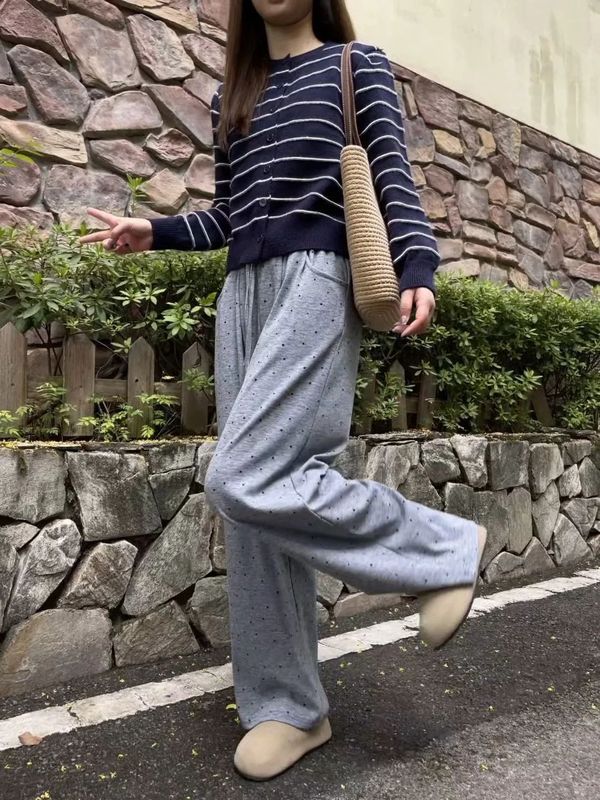 春秋新款纯色糯米裤小个子直筒遛弯裤显瘦窄版裤子女休闲裤批发|undefined
