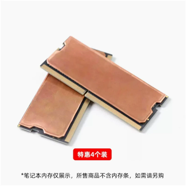 Laptop, RAM, copper cooling light and thin thermometer