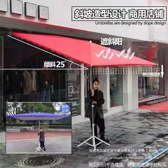 斜めの日除け傘の屋外の長方形の傘は太い商店の斜めの傘を加えて大きな傘を並べます。