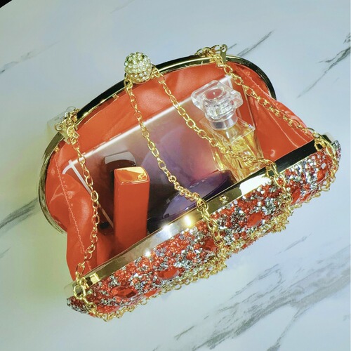New Cross-border Water Diamond Sunflower Diamond Full Drill Egg Small Handbag Shoulder Bag Women's Bag Formal Dress Qipao Banquet Bag