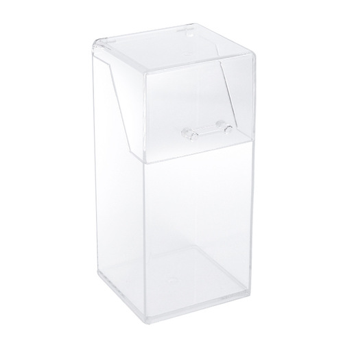 Transparent simple acrylic square pen holder student desktop storage box with lid makeup brush storage bucket