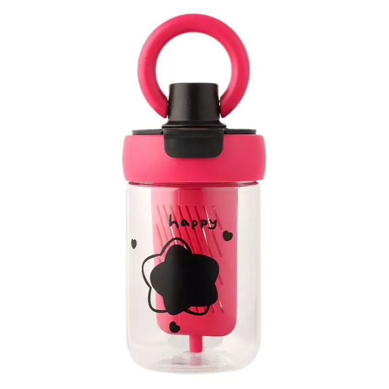 Summer capacious high quality tea cup with glass, handheld glass