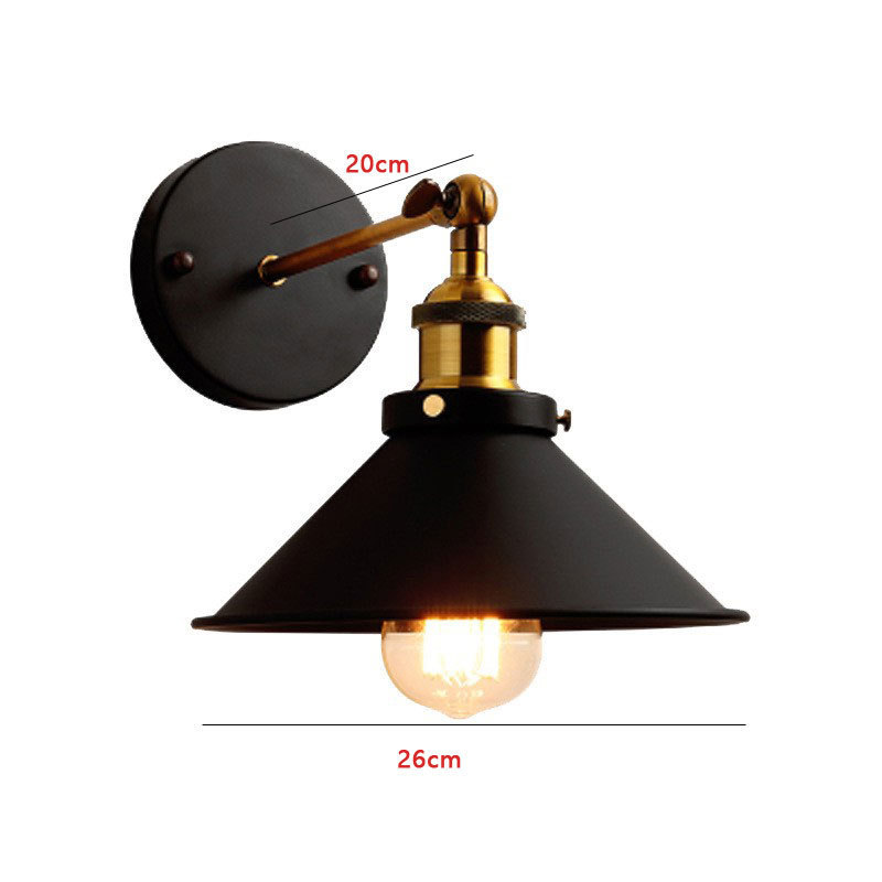 Luz de pared transfronteriza amazónica industrial de hierro forjado creativo balcón pasillo bar dormitorio retro lámpara de pared