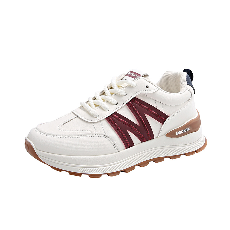 Zapatos deportivos de mujer 2025 nueva primavera ligera con suela suave no cansada zapatos Gump con suela gruesa zapatos de viaje universal