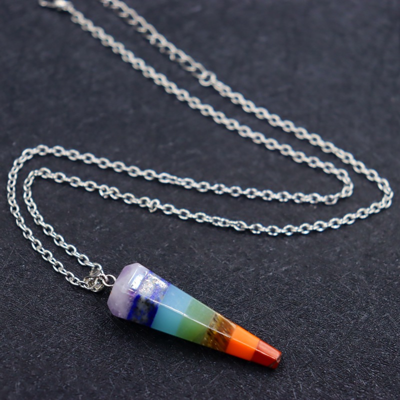 Fashion Geometric Natural Crystal Plating Pendant Necklace 1 Piece