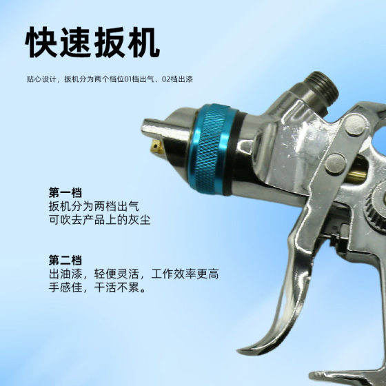 Cross-border hot sale small pneumatic spray painting gun 1.4/1.7/2.0mm for car furniture surface painting