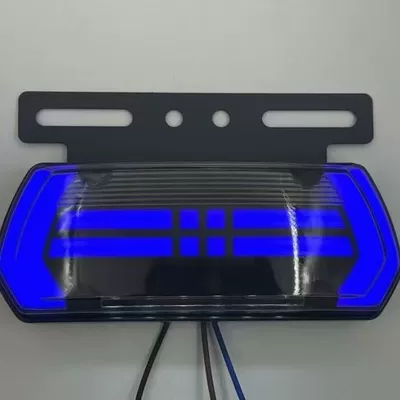 wide reversing tail light, Width indicator light - black-shark-symphony-edge-light-24v-blue