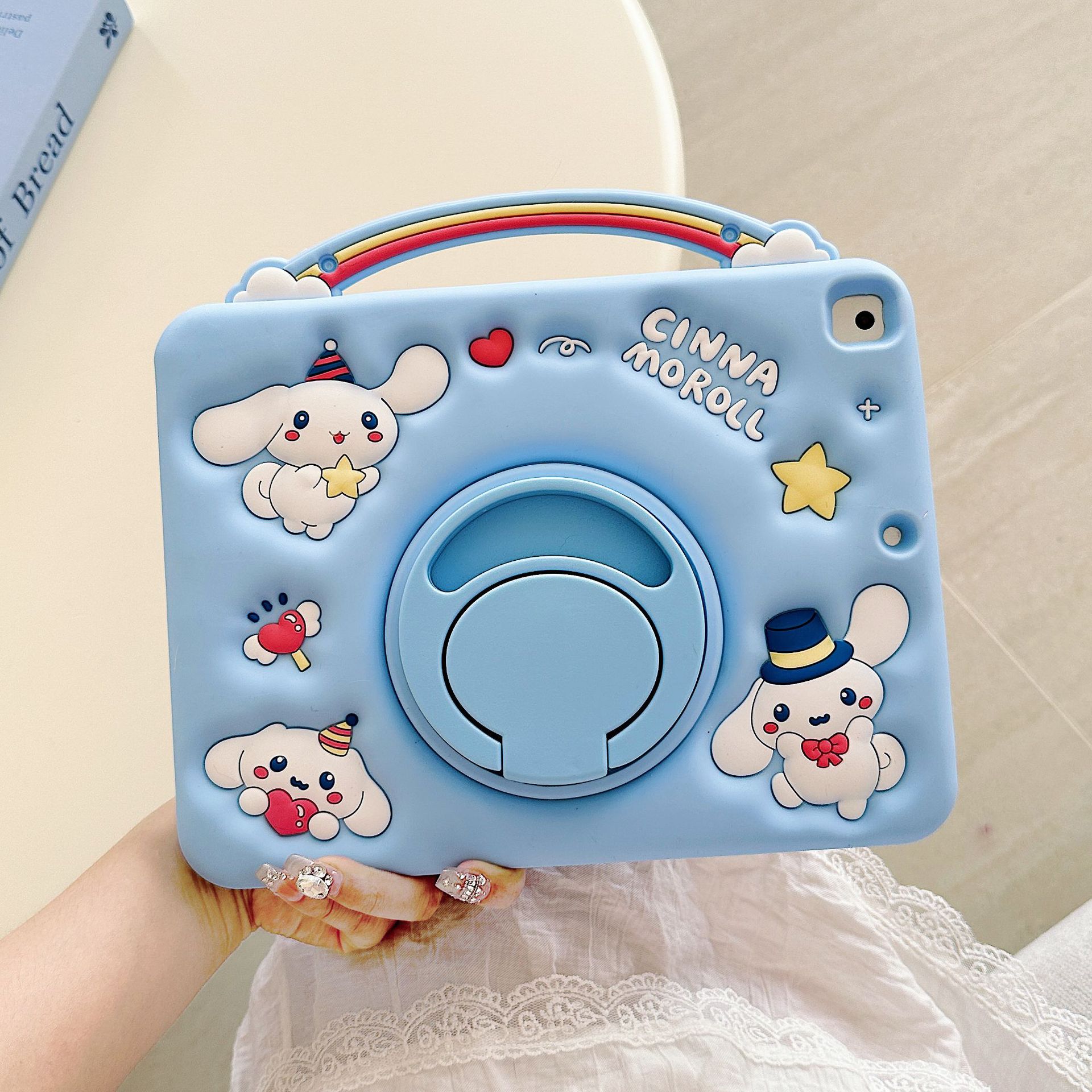 2025新款ipadpro保护壳air7保护套10.2寸360旋转11寸硅胶卡通适用