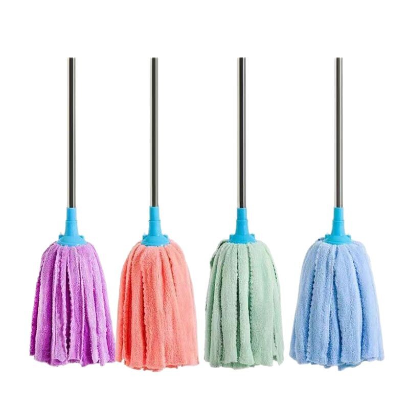Coral Fleece Towel Mop Old-Fashioned Absorbent Stainless Steel Rod Cleaning Mop