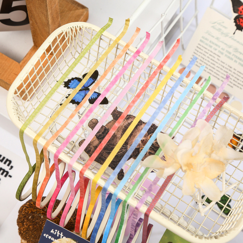 Muxia Series Washi Tape Set 10 Rolls 3mm Ultra-Thin Journaling Tape Cross-Border Wholesale Graffiti Materials