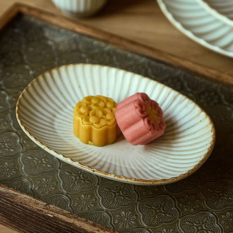 Jingdezhen Retro Stoneware Japanese Ceramic Tableware and Dishes Set Household Flat Dishes Sushi Dishes Snack Dishes