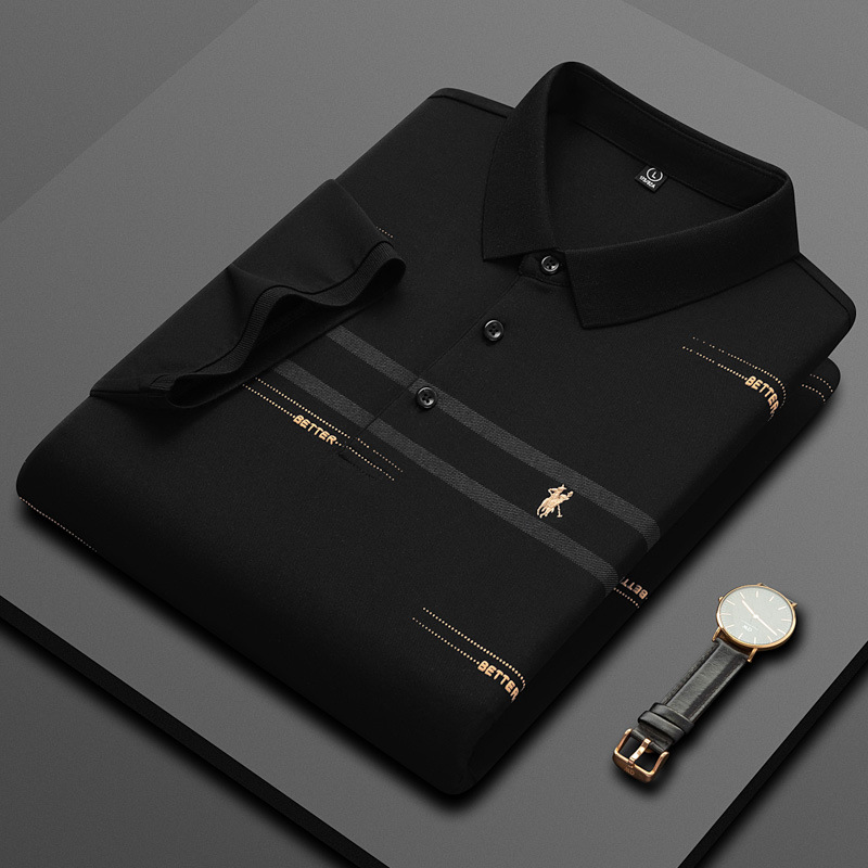 Herren Poloshirt Aus Seide Und Baumwolle Für Den Sommer_voghion.com